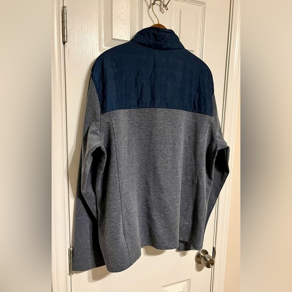 Eddie Bauer Blue and Gray Quarter-Zip Pullover Adult Size XL - Picture 7 of 10
